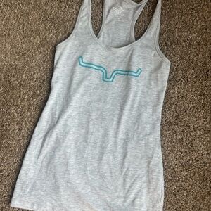 Kimes Ranch Light Gray Tank with Blue Accent